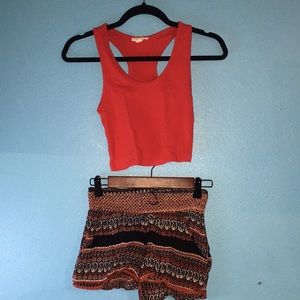 Cotton short and crop top bundle
